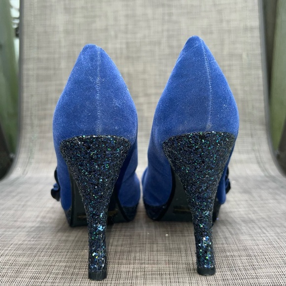 Daytrip Blue Glitter Heels - Picture 4 of 6